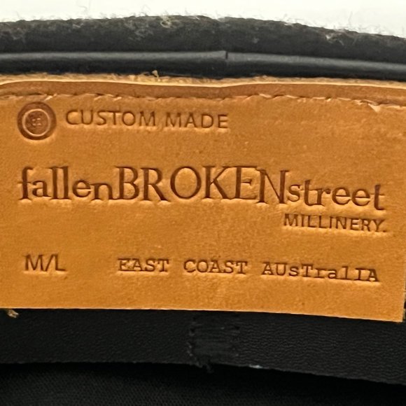 NEW The Suede Bowie Hat by Fallen Broken Street Millinery Custom Made Cap M/L - Picture 6 of 9